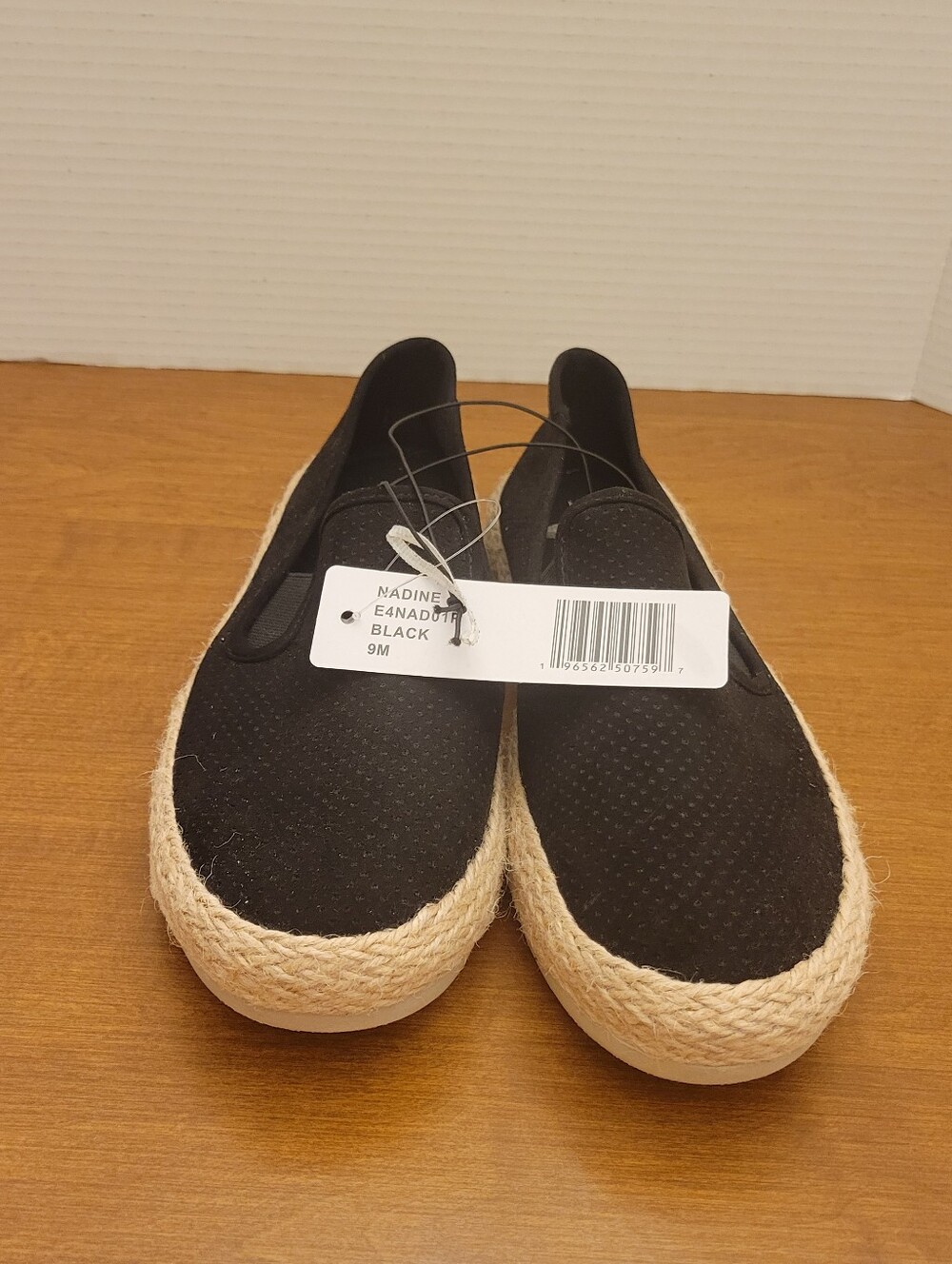 Esprit Nadine Black Slip-On Loafers, Size 9. NEW